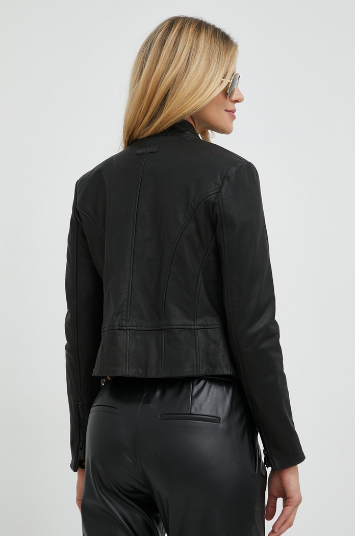 Одяг Шкіряна куртка Trussardi 56S00806.2P000288 чорний