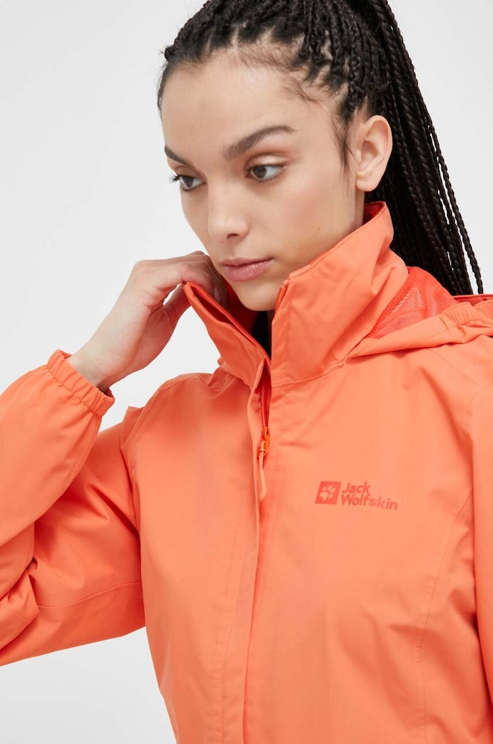 Μπουφάν Jack Wolfskin Stormy Point 1111202 πορτοκαλί