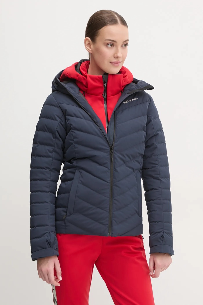 Pernata jakna Peak Performance Frost zimski sportovi mornarsko plava G78024