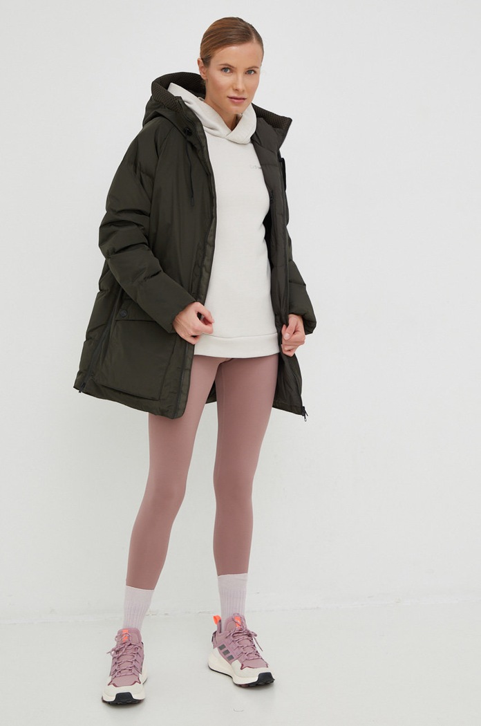 Péřová bunda Peak Performance G77949 zelená AW23