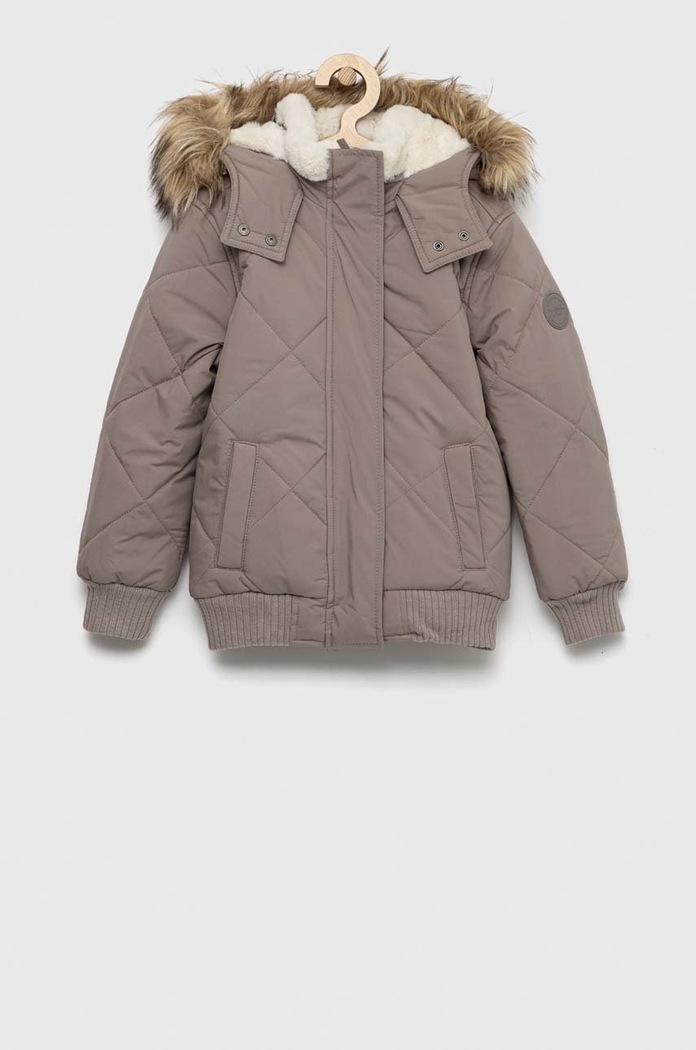 Παιδικό μπουφάν Abercrombie & Fitch άλλο γκρί KI244.2800