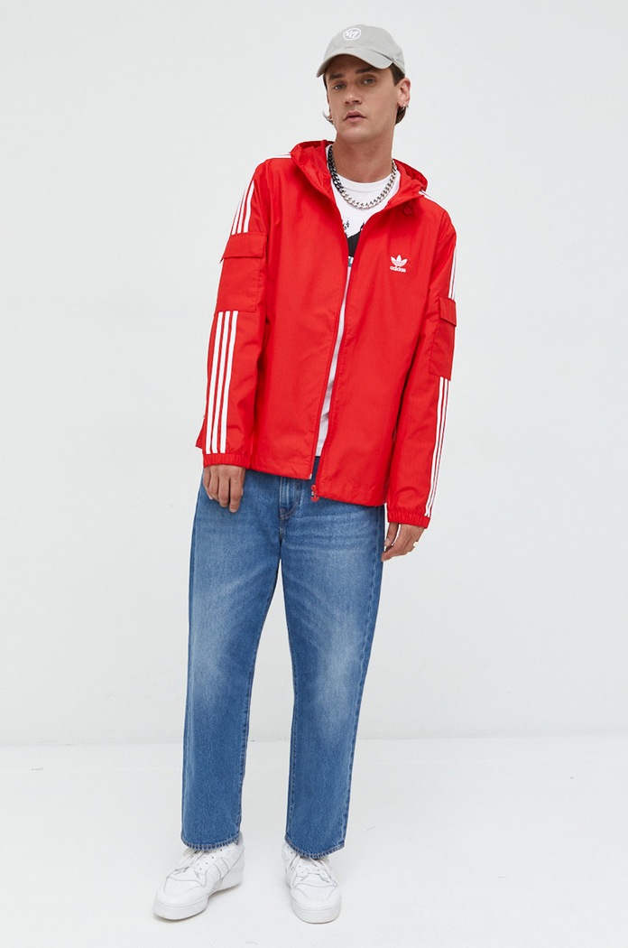 Bunda adidas Originals HN6067 červená AW22