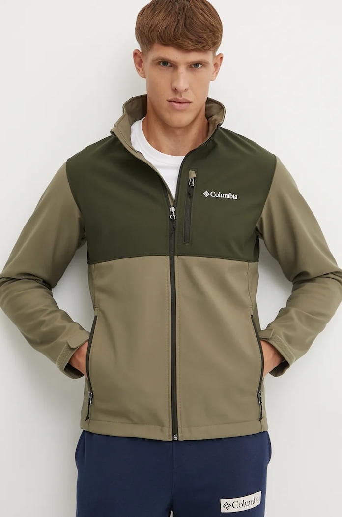 Columbia geacă softshell pentru bărbați Ascender Softshell necaptusit verde 1556534