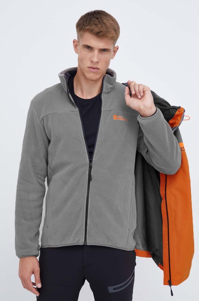 Jack Wolfskin geacă outdoor Taubenberg 3in1 1115311 portocaliu AW25