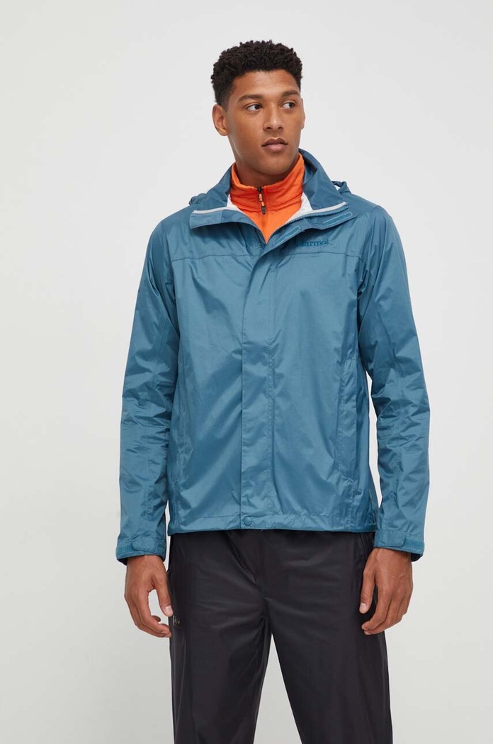 Nepromokavá bunda Marmot PreCip Eco nezateplené tyrkysová 41500