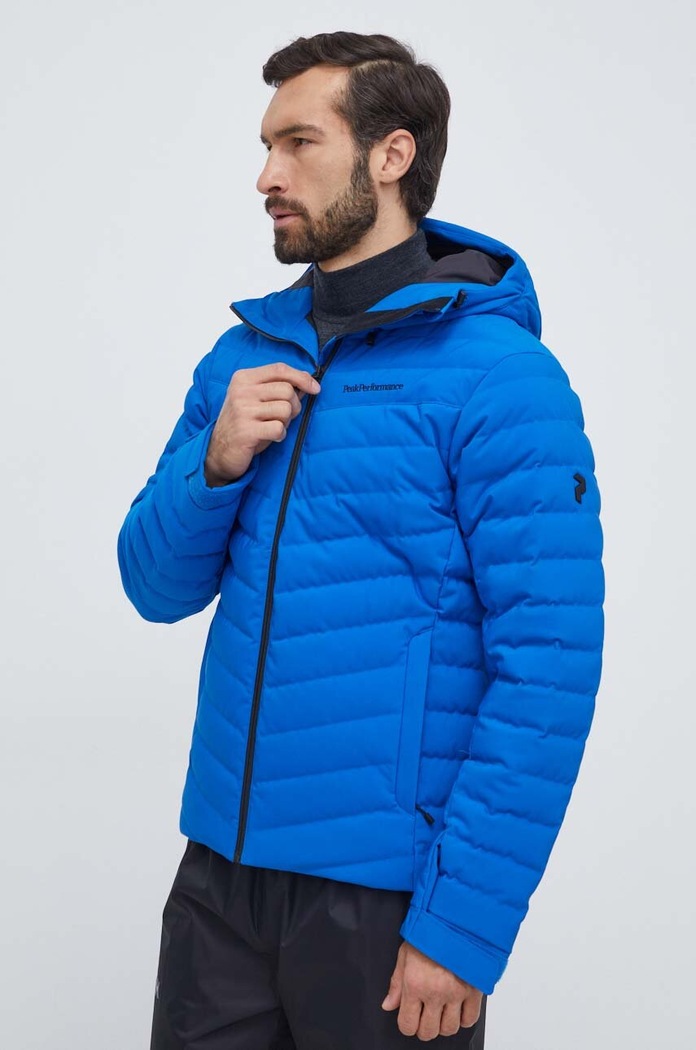 Péřová bunda Peak Performance Frost zimní sporty modrá G78022