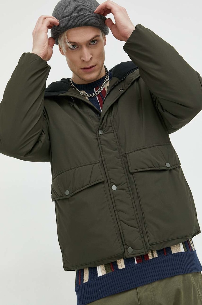 Bunda Abercrombie & Fitch oversize zelená KI132.3038.330