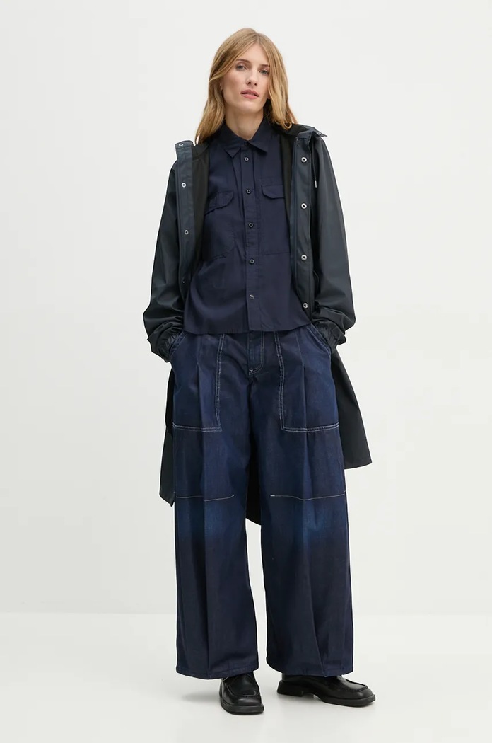 Противодождевая куртка Rains 18140 Fishtail Parka тёмно-синий 18140.47