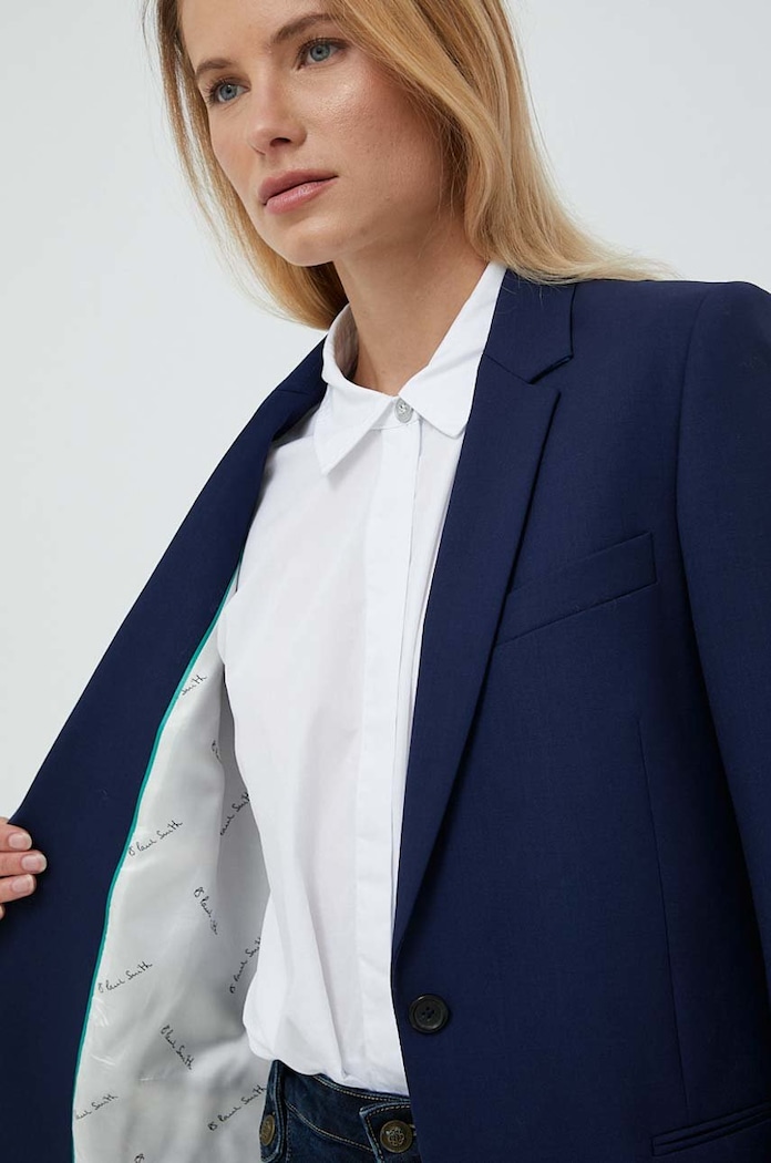 PS Paul Smith marynarka lniana W2R.248J.J30408 granatowy