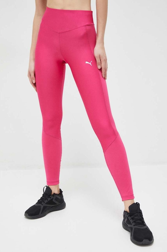 Puma legginsy treningowe Fit Eversculpt z elastanem różowy 522177