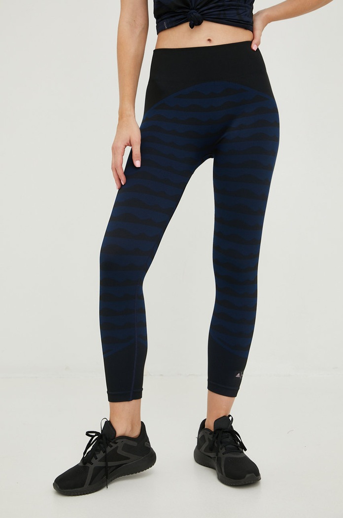 adidas Performance legginsy treningowe Marimekko wzorzyste granatowy HH7307