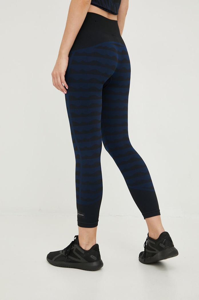 Odzież adidas Performance legginsy treningowe Marimekko HH7307 granatowy
