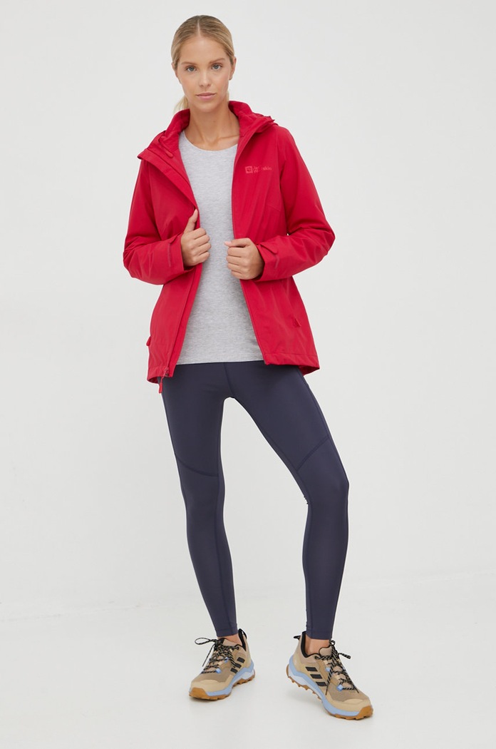 Jack Wolfskin legginsy sportowe Iseler 1507791 granatowy AW22