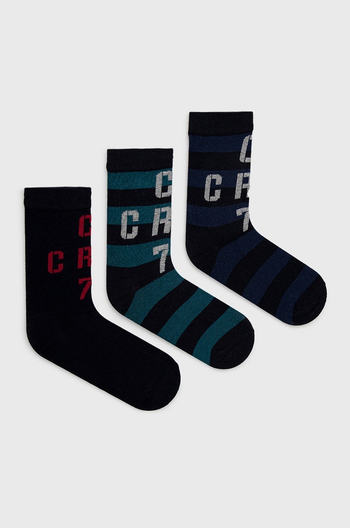 Otroške nogavice CR7 Cristiano Ronaldo 3-pack Visoke nogavice mornarsko modra 8470.80.522