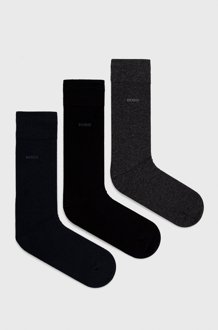 BOSS skarpety męskie 3P RS Uni CC 3-pack skarpetki długie czarny 50469839