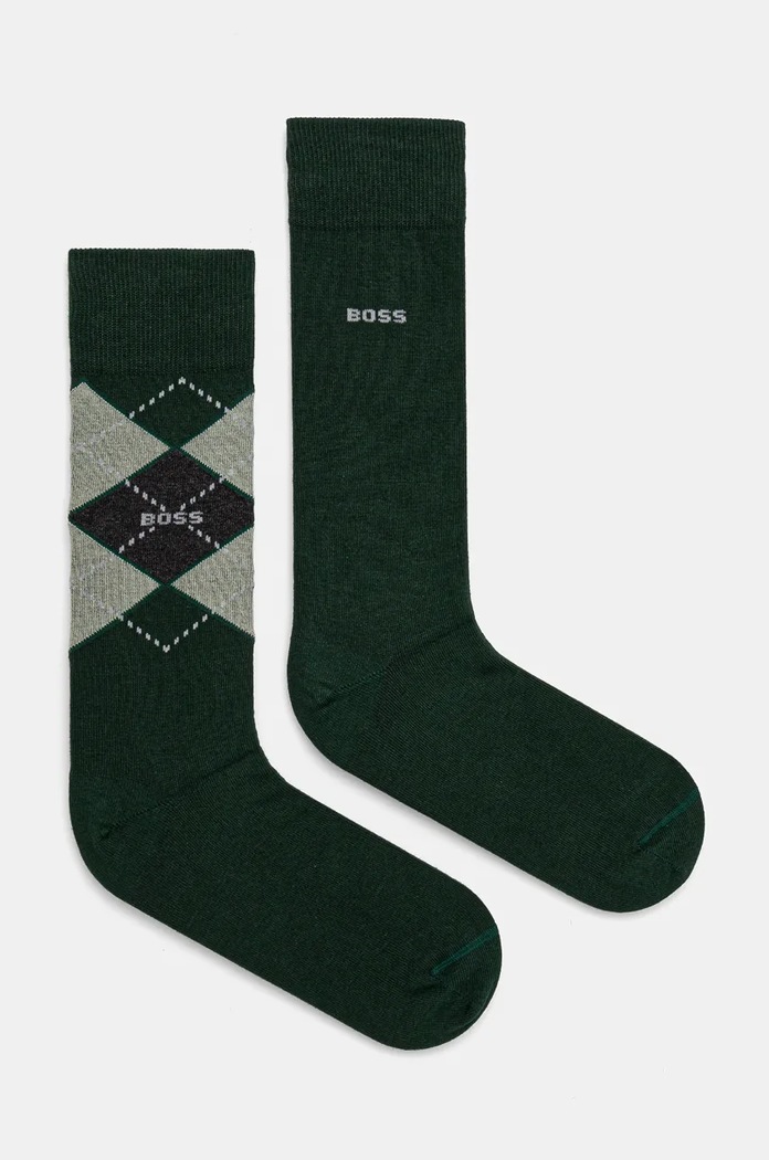 Ponožky BOSS 2P RS Argyle CC 2-pack zelená 50478352