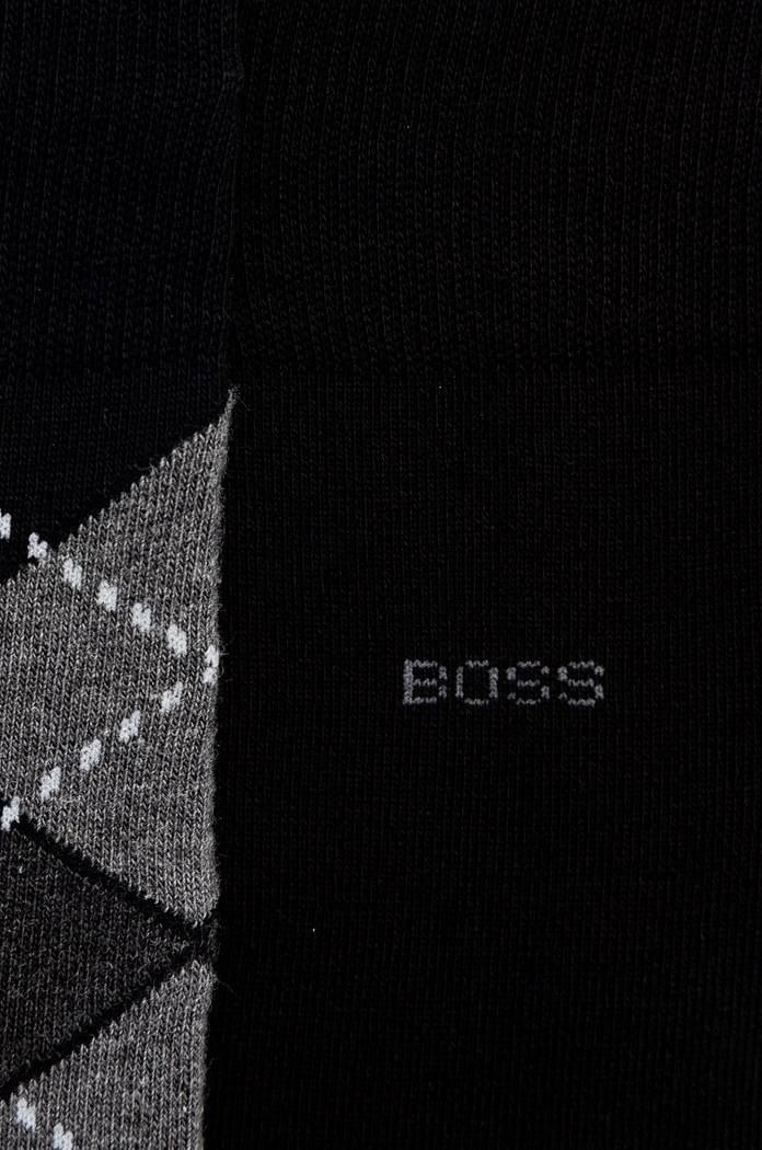 Ponožky BOSS 2P RS Argyle CC 50478352 černá AW24