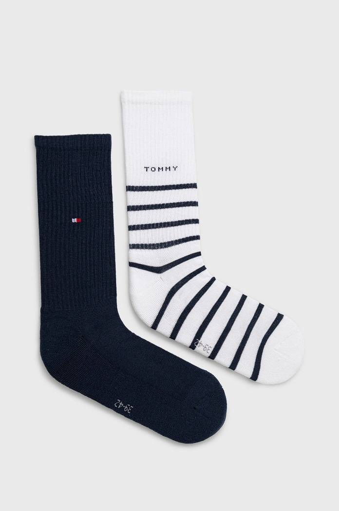 Tommy Hilfiger skarpetki (2-pack) wzorzyste granatowy 701220240