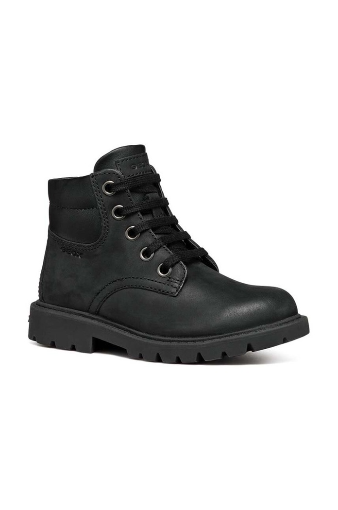 Geox buty zimowe skórzane dziecięce imitacja skóry licowej czarny J16FAB.032BC.28.35