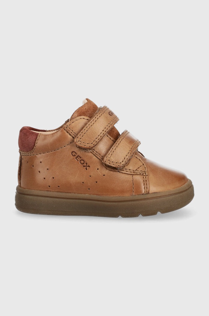 Geox Detské kožené poltopánky Geox hnedá B044DD.0CL22