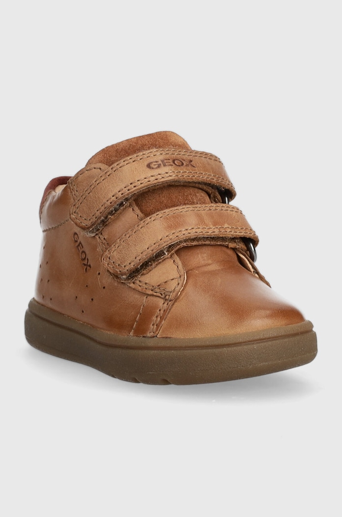 Geox Detské kožené poltopánky Geox B044DD.0CL22 hnedá AW24