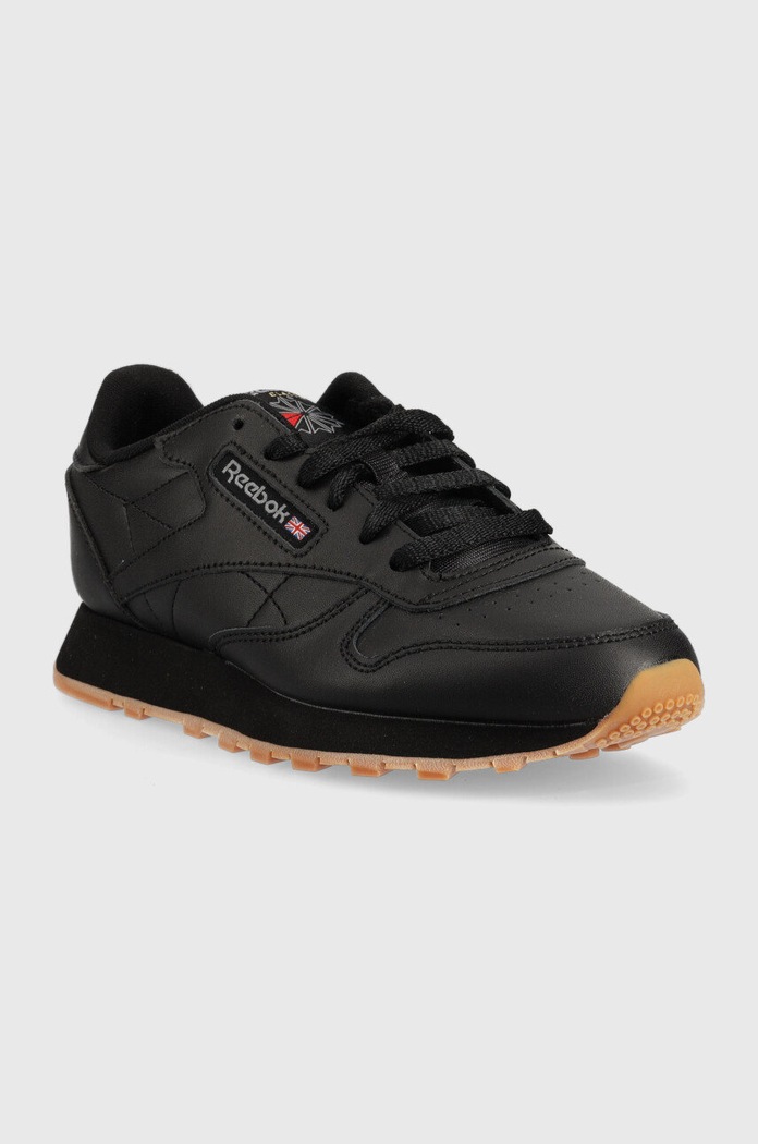 Reebok Classic sneakersy skórzane dziecięce CL LTHR GZ6093 czarny AW23