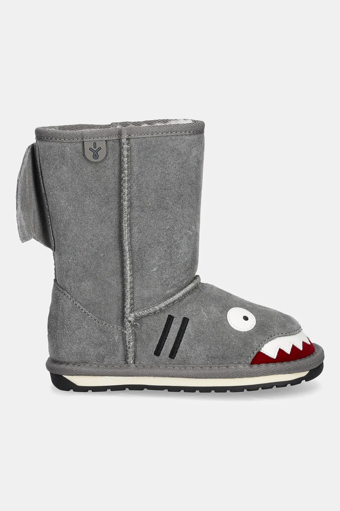 Emu Australia śniegowce zamszowe dziecięce Shark K10589.Shark szary AW25