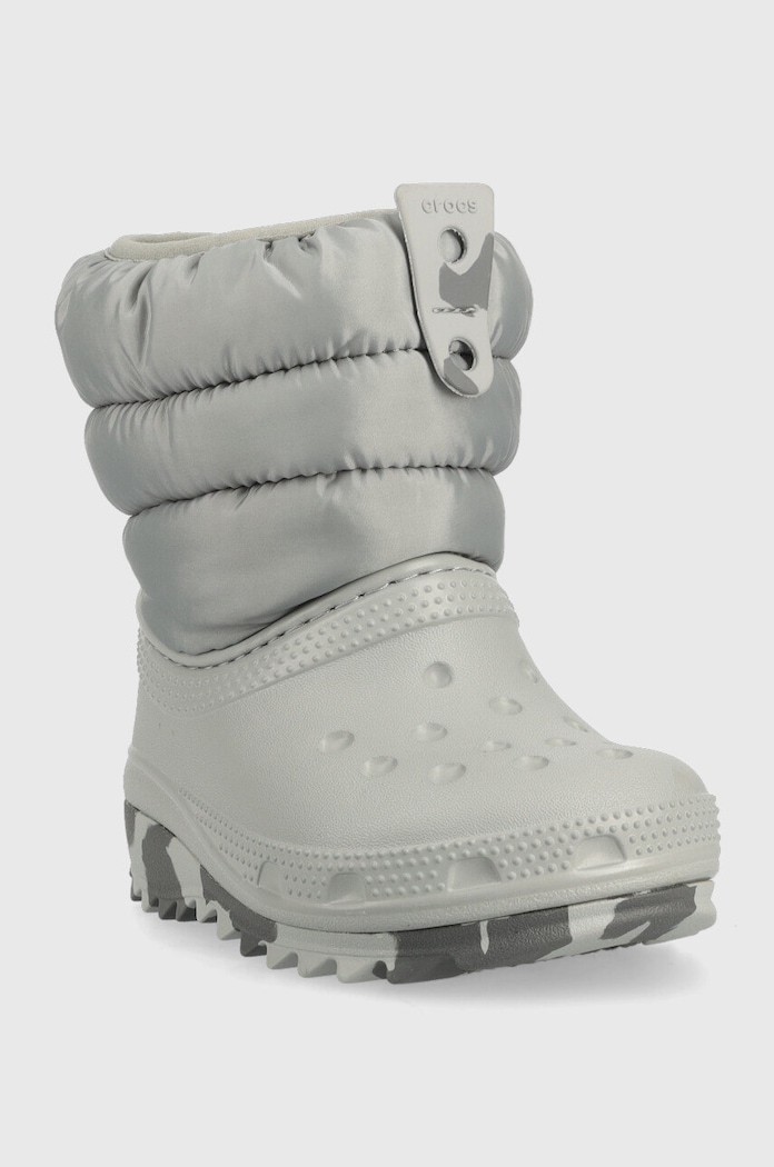 Crocs gyerek hótaposó 207683.CROCS.CLASSIC.NEO.PUFF.BOOT.T szürke AW22