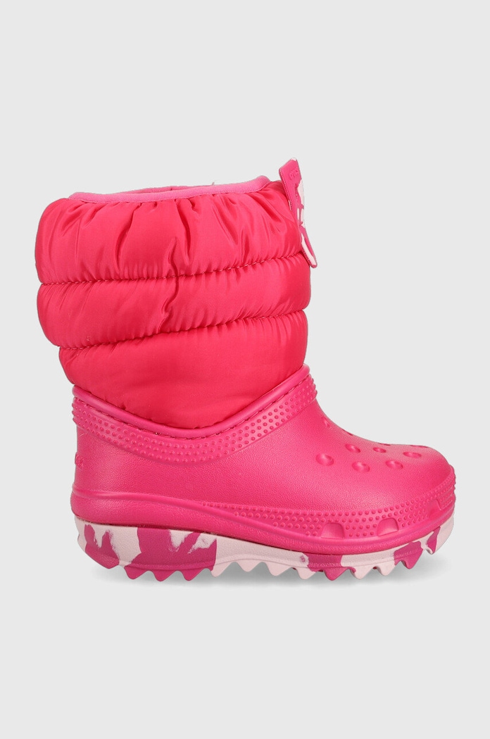 Detské snehule Crocs textilný ružová 207683.CROCS.CLASSIC.NEO.PUFF.BOOT.T