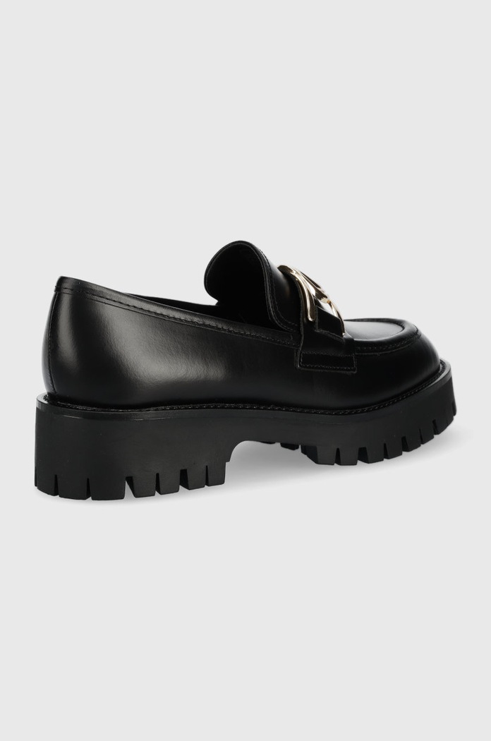 Usnjeni mokasini Guess Ilary FL7ILR.LEA14.BLACK črna SS25