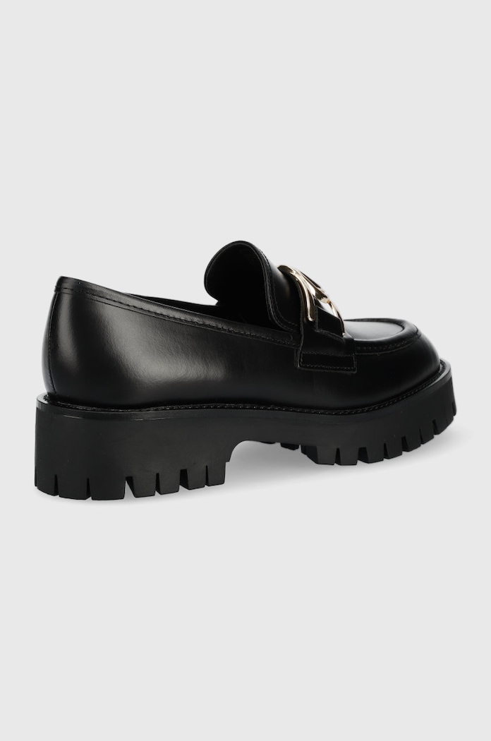 Usnjeni mokasini Guess Ilary FL7ILR.LEA14.BLACK črna SS25