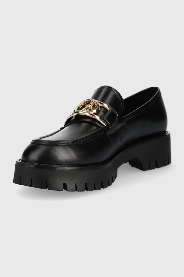 Obutev Usnjeni mokasini Guess Ilary FL7ILR.LEA14.BLACK črna