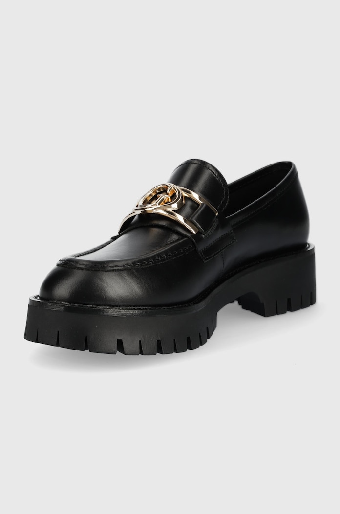 Obutev Usnjeni mokasini Guess Ilary FL7ILR.LEA14.BLACK črna