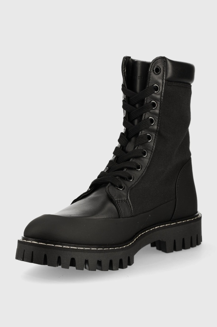 Boty Farmářky Tommy Hilfiger Th Casual Lace Up Boot FW0FW06549.BDS černá