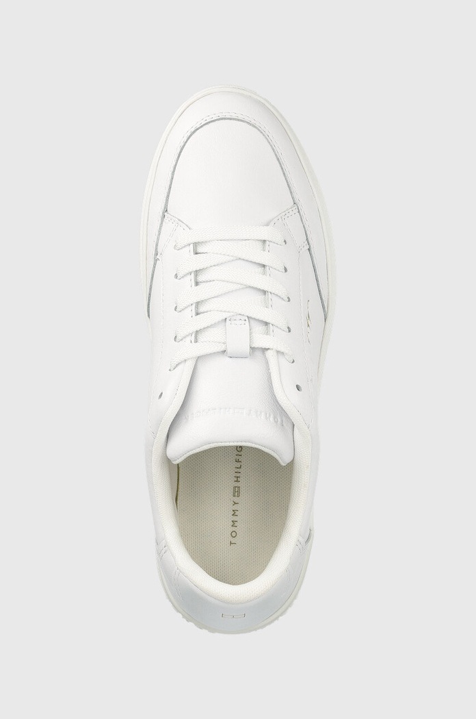 Tommy Hilfiger sneakersy TH Signature Leather biały FW0FW06665.YBR