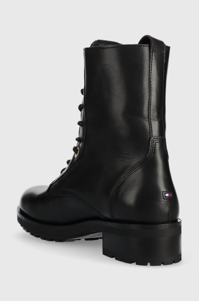 Obuwie Tommy Hilfiger workery skórzane Th Essentials Biker Boot FW0FW06800.BDS czarny