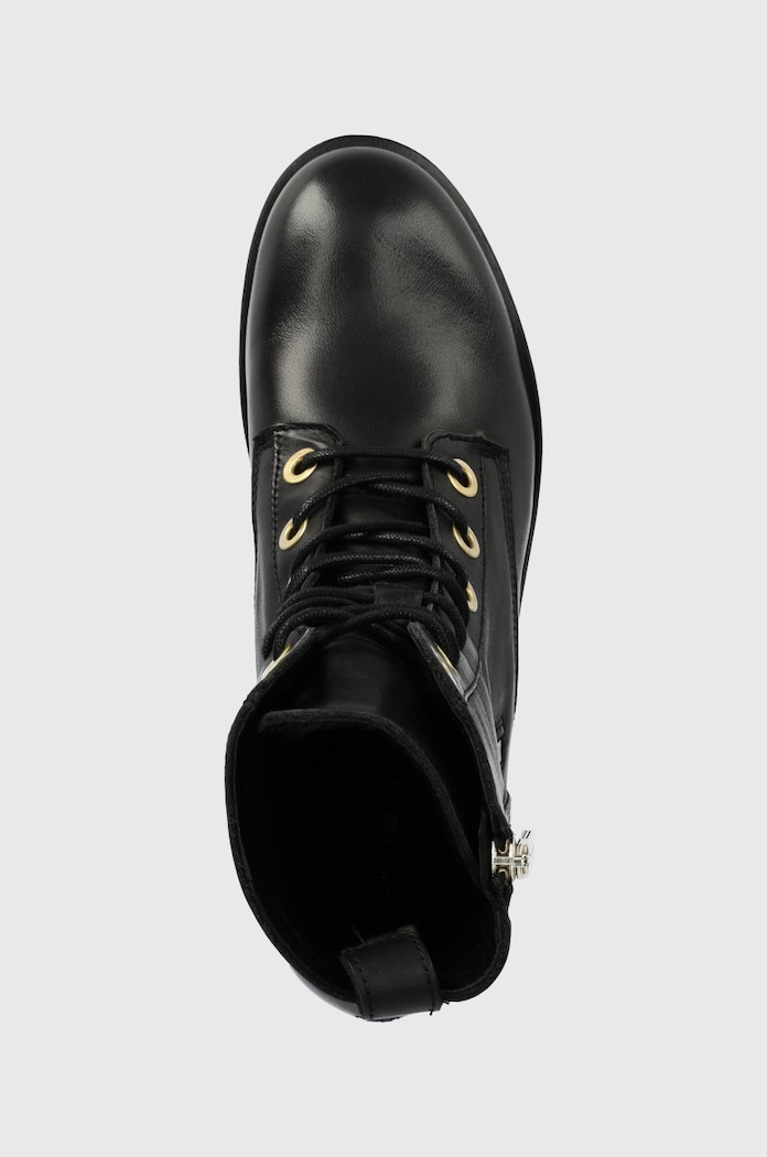 Tommy Hilfiger workery skórzane Th Essentials Biker Boot czarny FW0FW06800.BDS