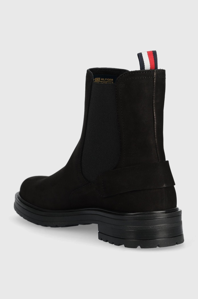 Cipők Tommy Hilfiger magasszárú cipő velúrból FW0FW06742.BDS fekete