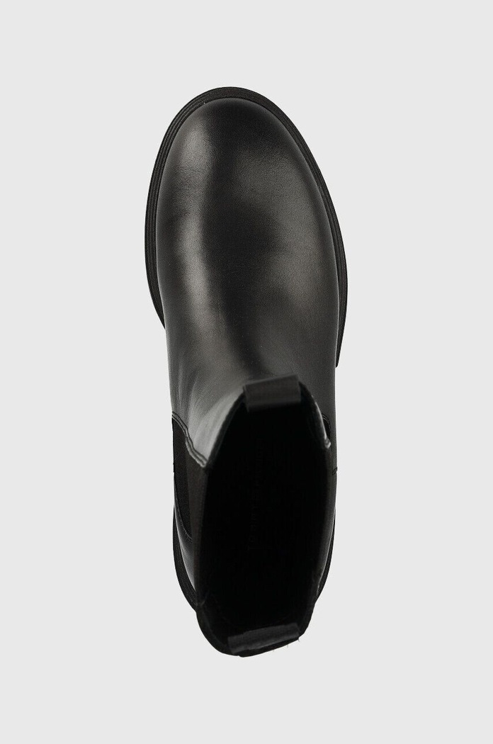 Tommy Hilfiger ghete chelsea de piele Monochromatic Chelsea Boot negru FW0FW06730.BDS
