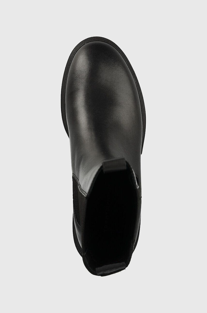 Tommy Hilfiger ghete chelsea de piele Monochromatic Chelsea Boot negru FW0FW06730.BDS