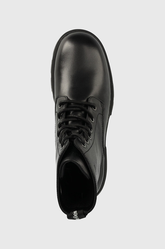 Calvin Klein Jeans bocanci de piele Chunky Combat Laceup Boot negru YW0YW00835.BDS