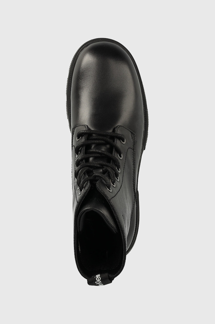 Calvin Klein Jeans bocanci de piele Chunky Combat Laceup Boot negru YW0YW00835.BDS