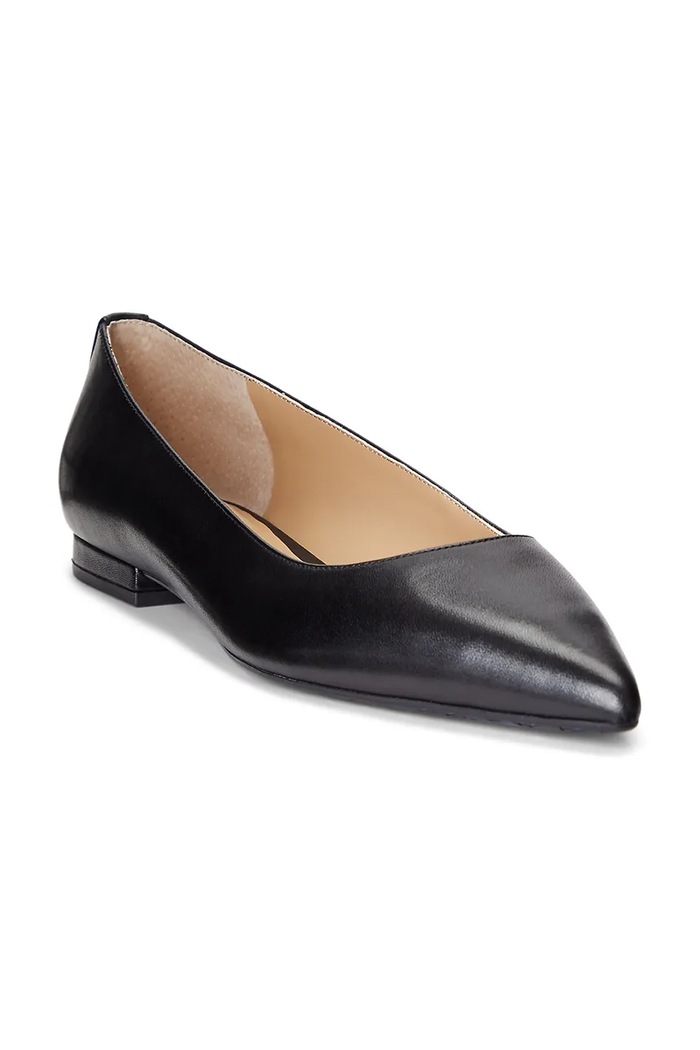 Кожаные балетки Lauren Ralph Lauren London 802862706001.001 чёрный AW25