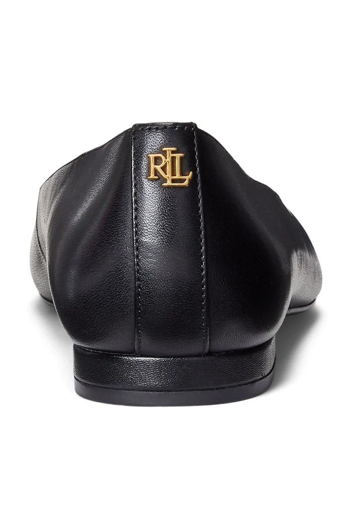 Кожаные балетки Lauren Ralph Lauren London чёрный 802862706001.001