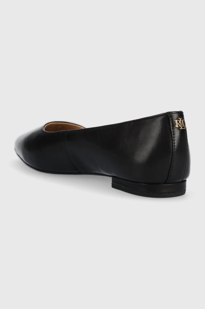 Обувки Кожени балеринки Lauren Ralph Londyn 802862706001.001 черен