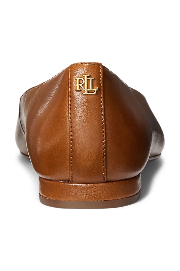 Lauren Ralph Lauren balerini de piele Londyn maro 802862706002.270