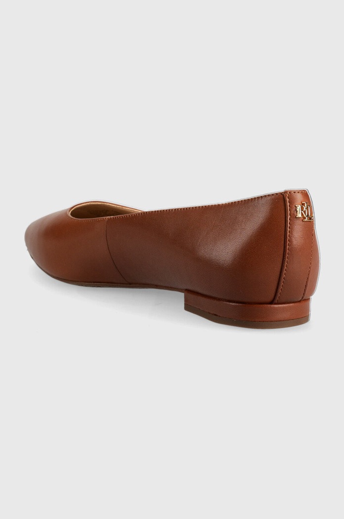 Obuv Kožené balerínky Lauren Ralph Lauren Londyn 802862706002.270 hnedá