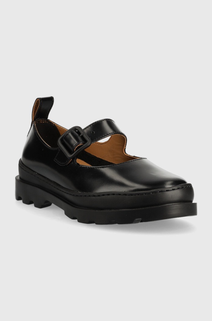 Кожени половинки обувки Camper Brutus K201433.001 черен AW22