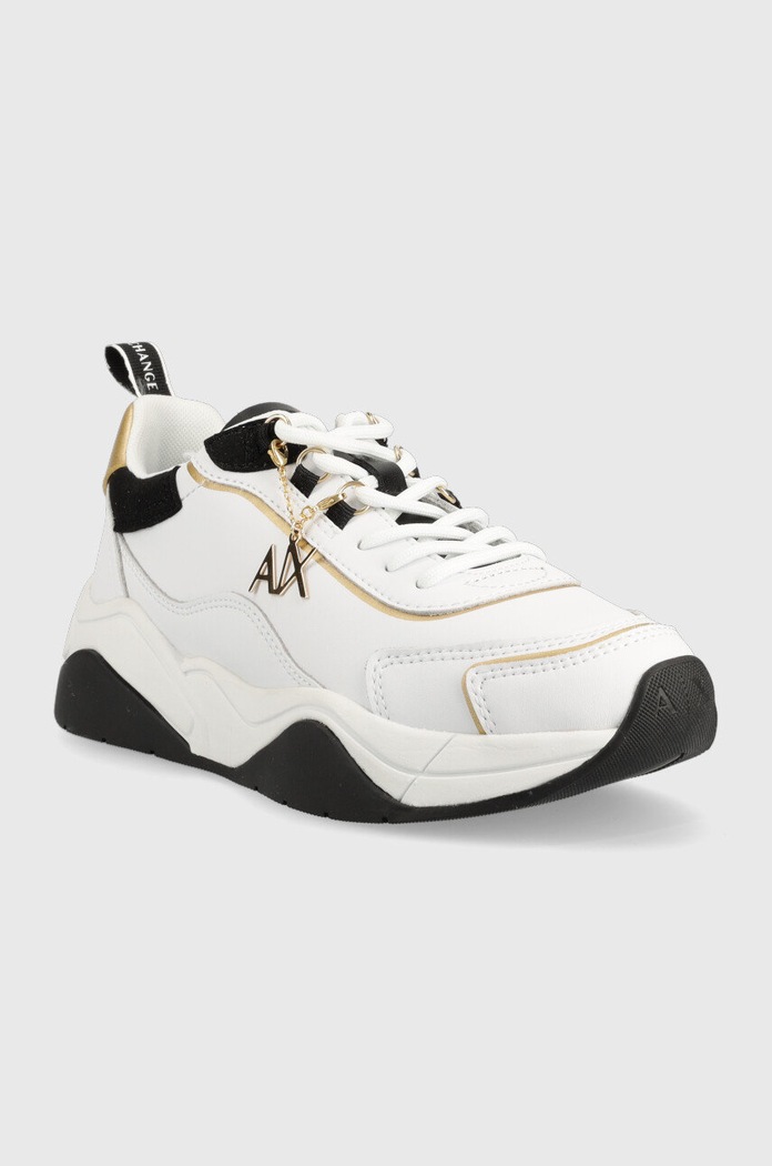 Armani Exchange sneakersy skórzane XDX104.XV580.S037 biały AA00