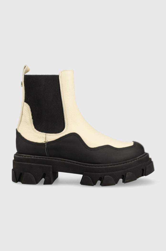 Steve Madden Sztyblety skórzane Merilyn nieocieplane beżowy SM11001689.BOB